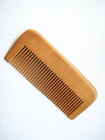 Customize Logo-Peach Wood Comb Square Fine Tooth Comb For Beard/Hair No-static Massage Hair Makeup