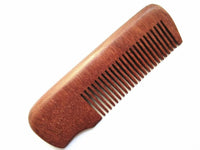 Personalized Your Logo -Wood Fine Tooth Comb Red Women Hair Men Beard Care Makeup Tool 4.1"(10.5cm)