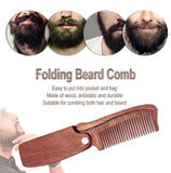Your LOGO Customized Foldable Makeup Combs Amoora Wood Comb Men Grooming Barber Gifts