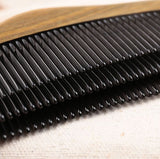Engrave Logo-Greensandalwood+Ox Horn Combs For Men Beard Care Comb Women Hair Comb beard brushes