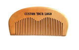Customize Logo-Peach Wood Comb Fine Tooth Beard Comb Pocket Size Comb Beard brush hair brush makeup tool