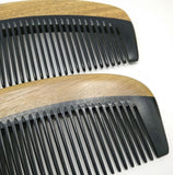 Engrave Logo-Greensandalwood+Ox Horn Combs For Men Beard care comb Women Hair comb beard brush hair brush