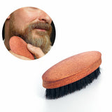 Customize Your Logo-Red Mini Wood Handle Boar Bristle Brush For Men Beard Care Makeup Brush Beard care comb