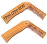 Customize Logo-Greensandalwood Comb Folding Combs Pocket Size Comb Beard Care Comb Beard Brush Hair Comb makeup grooming tool