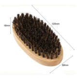 Customize Logo-Wood Handle Boar Bristle Brush For Men Beard Care Brush Makeup Grooming Tool Hair brush