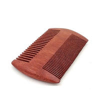 Customize Logo -Redsandalwood Comb Two Sides Tooth Wooden Comb Red Hair Men Beard Care Comb Makeup Tool