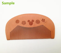 Customize logo-Peach Wood Comb Super Fine Tooth Comb For Beard/Hair Care Makeup Hair brush