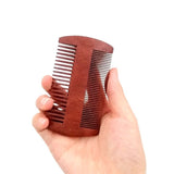 Customize Logo -Redsandalwood Comb Two Sides Tooth Wooden Comb Red Hair Men Beard Care Comb Makeup Tool
