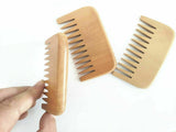 Customize Logo-Peach Wood Comb Wide Tooth Beard Care Comb For Hair/Beard Care