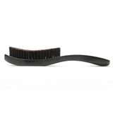 New Design-Handmade Wood handle brush boar bristle beard brush long handle Black Great Bend Beard Brush 9.6inch