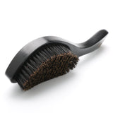 New Design-Handmade Wood handle brush boar bristle beard brush long handle Black Great Bend Beard Brush 9.6inch