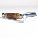 High Quality Handmade Bamboo Wood Handle Razor Old Style Metel Razor Men Beard Shaving Tools