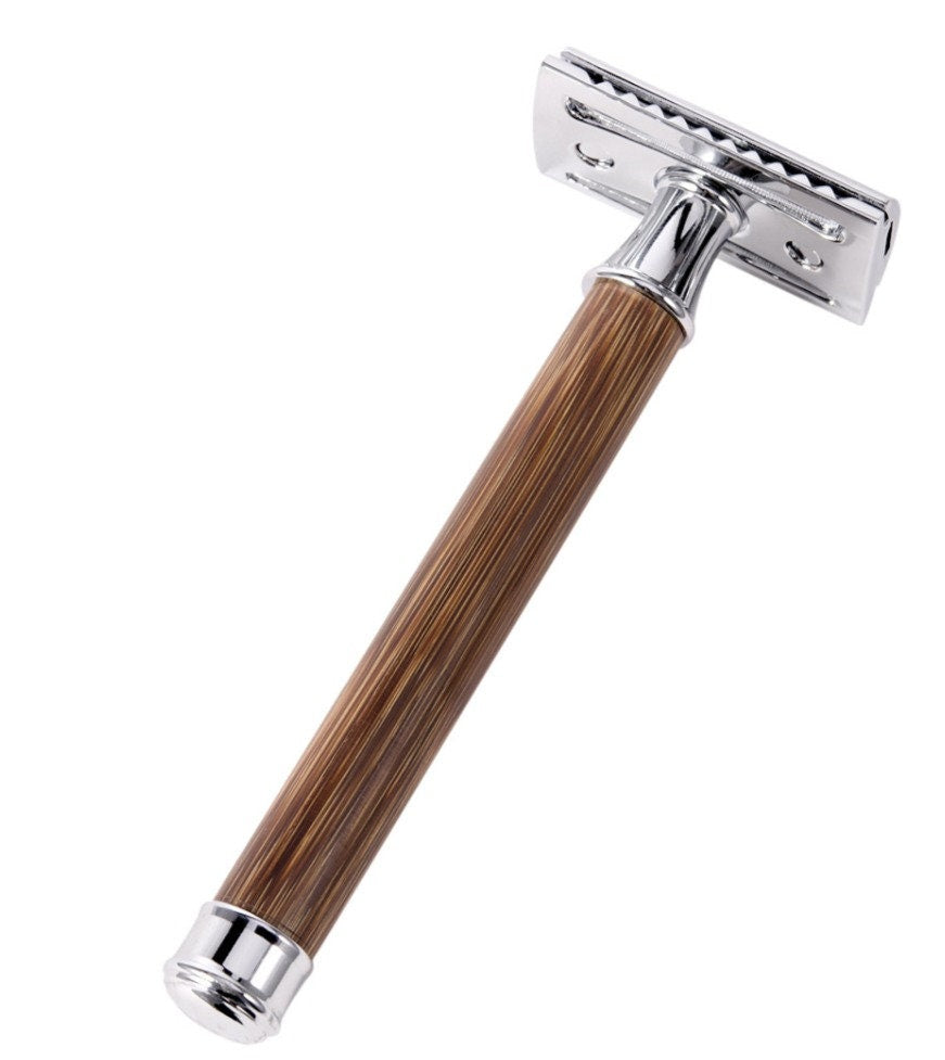 High Quality Handmade Bamboo Wood Handle Razor Old Style Metel Razor M ...