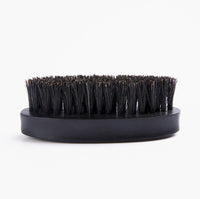 Customize Your Logo-Black Mini Wood Handle Boar Bristle Beard Brush For Men Beard Care Makeup Hair brush beard comb