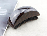 Customize Logo-New Design Beard Brush boar bristle brush moon shape wave beard care brush Men grooming tool