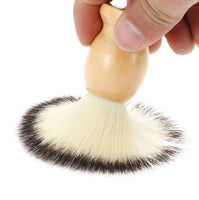 Customize logo-Brown Wood handle Nylon bristle shaving brushes Beard Grooming Tool