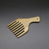 Customized-Greensandal Wood Wide Tooth Comb Picks Comb  Fork Comb For Men Hair/Beard Care Grooming Comb Hair Brush