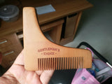 LOGO Customized Men Sideburns Molding Combs Whiskers Shapping Beard Combs L Wood Comb  Men Grooming Tools
