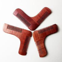 Customized Logo- Men Sideburns Molding Combs Whiskers Shapping Beard Combs L Wood Comb  Men Grooming Tools