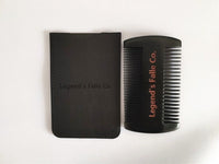 Engrave logo-Black Peach Wooden Comb Wide/Fine Tooth Comb For Men Beard/Hair Gifts with Pu case