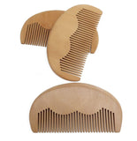 Customize Logo-Fine Tooth Wood Comb Beard Comb Pocket Comb Beard Shape comb hair brush beare care brush