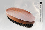 Customize Your Logo-Wood grain Boar Bristle Brush For Men Beard Care Makeup Grooming Engrave Logo Water transfer printing