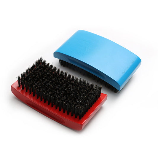360 Round Blue Men Wood handle boar bristle beard brush elliptic surface Black Great Bend Curved brush