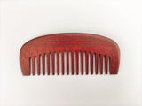 Customize Logo-Red Bamboo Wood Beard Comb Wide Tooth Beard Care brush hair combs makeup tool