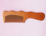 Peach wood comb wave handle beard care comb hair massage brush engrave logo