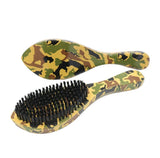 Handmade Camouflage Wood handle brush boar bristle beard brush long handle Black Great Bend Beard Brush