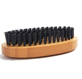 Customized Your Logo-Nylon head Bamboo Brush Men Beard Care Brush Makeup Grooming