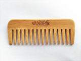 Customize Logo-New Kind Bamboo Wood Comb Wide Tooth Square Beard Care Comb For Men Beard Women Hair brush