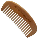 Customize Logo-High Quality Peach Wood Comb Fine Tooth Beard Care Comb For Hair/Beard Care brush