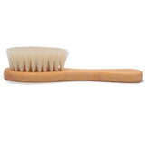 Customize Logp-Peach Wood Handle woollen bristle brush baby hair brush Massage hair comb