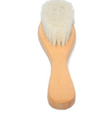 Customize Logp-Peach Wood Handle woollen bristle brush baby hair brush Massage hair comb