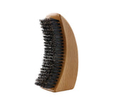 Customize Logo-New Wave Brush Beard Brush boar bristle brush moon shape wave beard care brush Men grooming tool