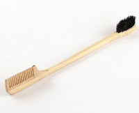 Customize Your Logo-Bamboo Comb Makeup Brush Wood Handle Boar Bristle Makeup Tool