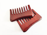 Redsandal Wood Comb Wide Tooth Comb For Hair/Beard Massage Comb Makeup Engrave Logo