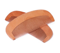 Customize Logo-Peach Wood Comb Wide/Fine Tooth Beard Care Comb For Hair/Beard Care Grooming Tool