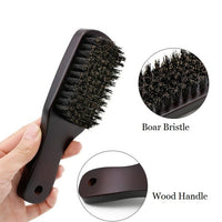 Customize Logo-New kind Wood Handle Boar Bristle Brush For Men Beard Care Makeup Grooming