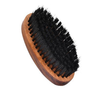 Customize Logo-Nylon Bristle Beard Brush Red Color Brush For Men Beard Care Makeup Grooming