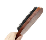 Customize Your Logo-Red Amood Wood Handle Boar Bristle Brush For Men Beard Care Makeup Grooming