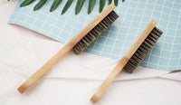 Customized Logo-Wood Handle Boar Bristle Brush Men Beard Care Brush With Handle Makeup Grooming