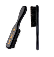 Customize Logo-Black Color Wood Handle Boar Bristle Brush For Men Beard Care Makeup Grooming