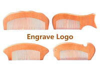 Customize Logo-Peach wood Comb Fine Tooth Comb For Hair/Beard Beard Comb