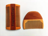Customize Logo-New Kind Peach Wood Comb+Red wood Two Sides Tooth Beard Care Comb Pocket Size Hair Brush