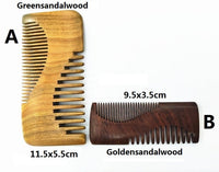Engrave Logo-Sandalwood Comb Fine/WideTooth Comb For Hair/Beard Care Comb hair comb beard brush