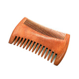 Customize Logo-Handmade Sandalwood combs two sides tooth beard combs hair brush