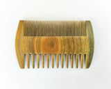 Engrave Logo-Handmade Greensandalwood Combs Two sides tooth wooden comb beard care hair brush