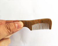 Super Mini Greensandal Wood Comb With Handle Beard Comb Pocket Size 7.5x2.5cm